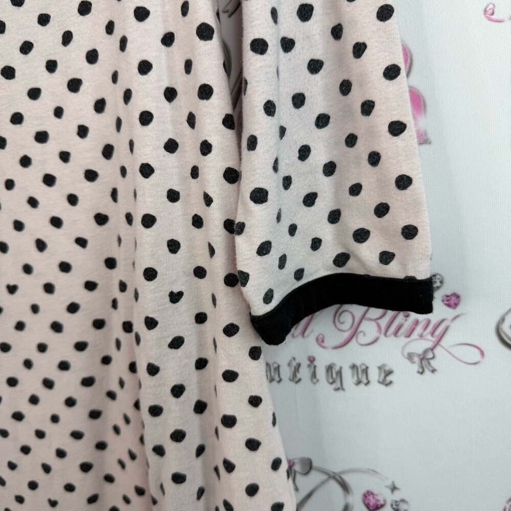 Kate Spade dress dream a little light pink Black Polka Dot Dress black trim - Picture 3 of 14